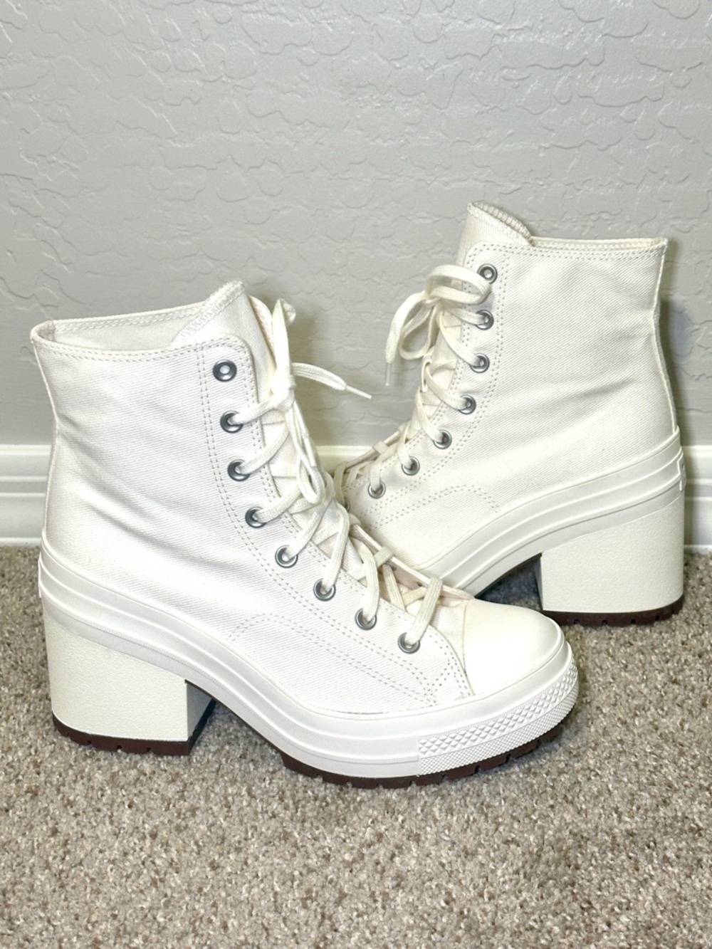 Converse Chuck Taylor All Star Lift Platform Lugged High Top Sneaker Cream